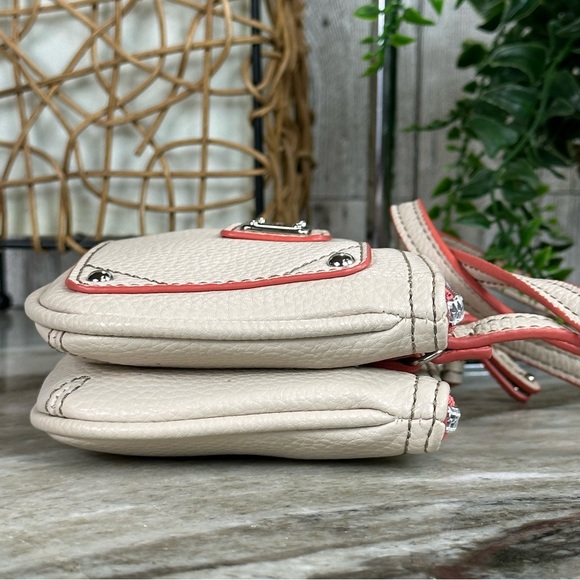 NINE WEST - Mini 3 Component Crossbody Bag Two Top Zip Closures Middle Pocket - Picture 9 of 11